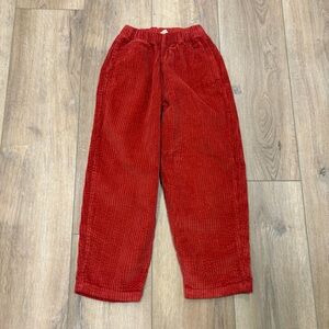 🌟THE NEW SOCIETY🌟 UNISEX PULL ON ELASTIC WAIST COTTON CORDUROY PANT RED SZ 8Y